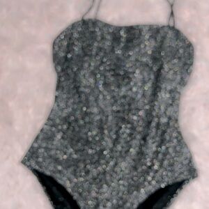 Sexiest Black Glitter body suit!